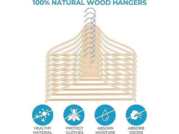 Sukkiri Homu Sleek Wooden Hangers 