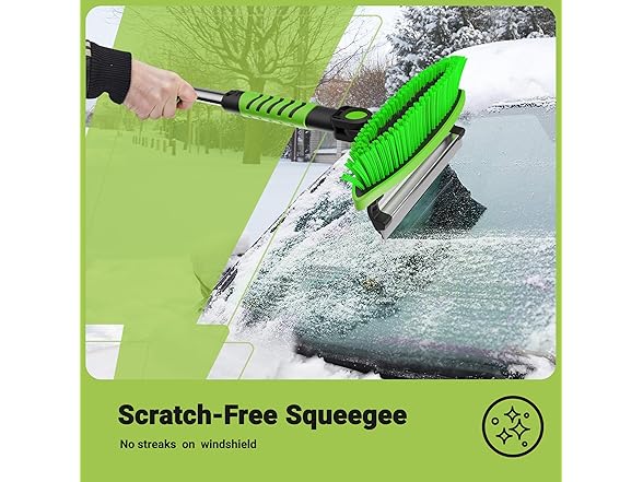 VOLTASK 41.8'' Ice Scraper and Squeegee with Snow Brush 3 in 1
