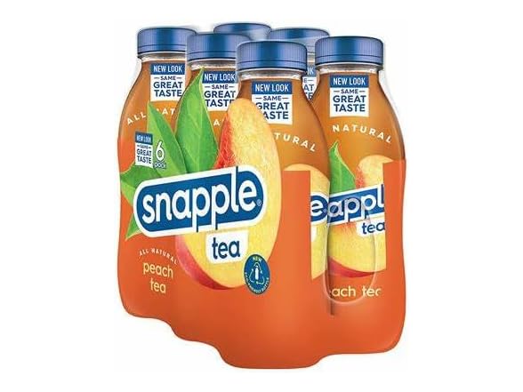 Snapple Peach Iced Tea 6 Bottles 16oz