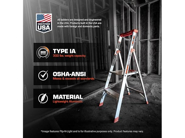 Little Giant Flip N Lite 5-ft Stepladder, 15273-001