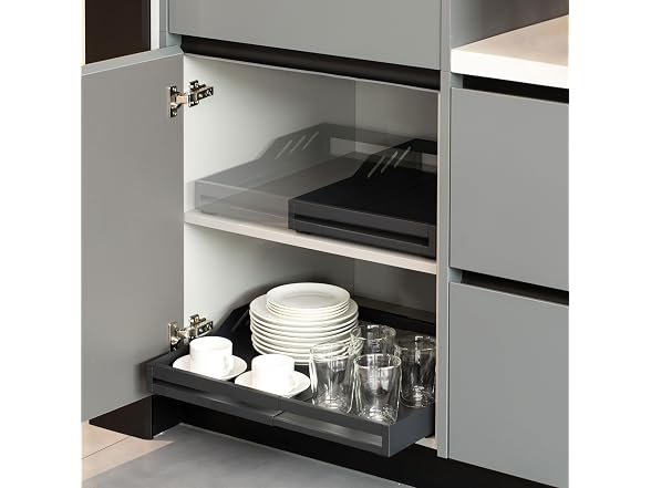 Basicwise Expandable Large Deep Drawer Organizer Set of 2