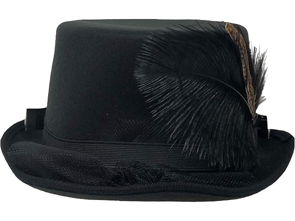 CHAPEAU TRIBE (OS) Black Steampunk Top Hat - Gallery 7