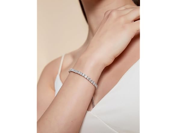 KRKC&CO NS612038 Moissanite Tennis Bracelet