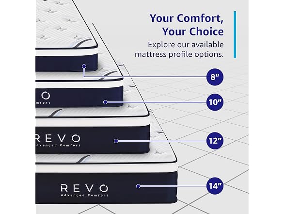 REVO Sleep 14" Cooling Hybrid Full Mattress
