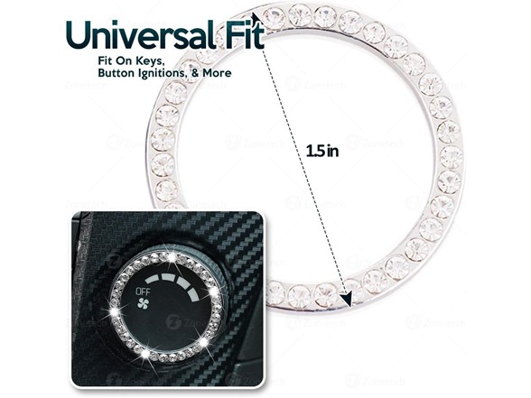 Zone Tech Bling Ring Emblem Sticker, 10pk