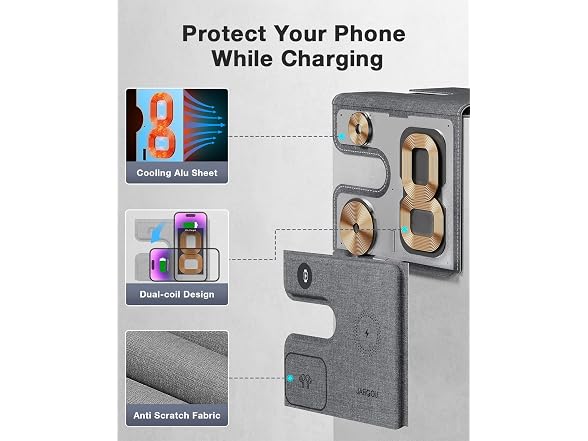JARGOU 3 in 1 Charging Station for Apple