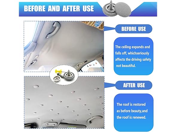stymart stymart 60 pcs Car Roof Snap Rivets Reta