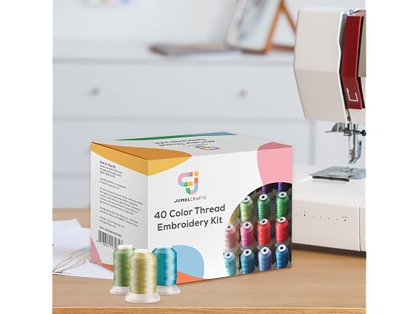 JumblCrafts Embroidery Thread Kit, 40 Large