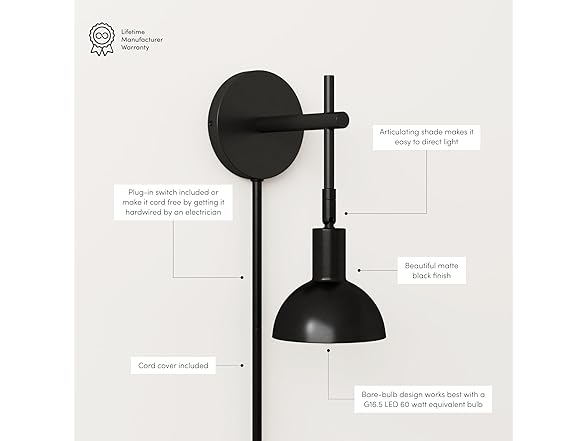 Nathan James Tamlin Wall Light Fixture
