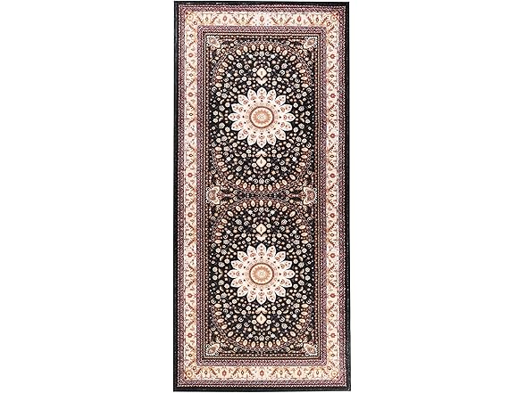 Superior 2'7"x6' Classic Floral Medallion Indoor Area Rug