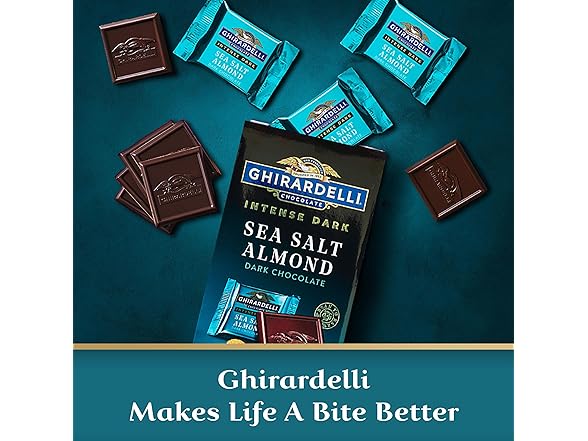 Ghirardelli Dark Sea Salt Almond Squares