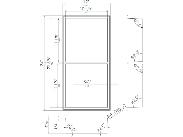 ALFI brand 12 x 24 Polished SS Vertical