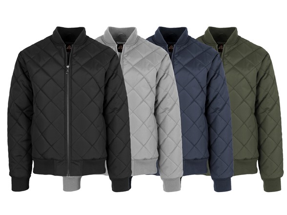 Mens Heavyweight Quilted Bomber Jacket