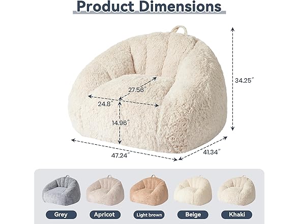 CangLong Ergonomic Bean Chair with Armrests