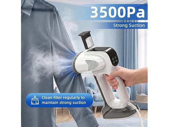YEJOUMO 3500Pa Vacuum Steamer for Clothes