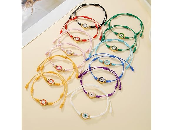 YWOYWO Colorful Evil Eye Bracelet