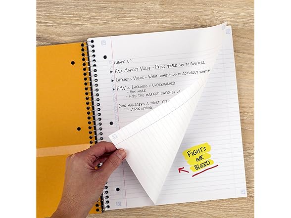 Five Star Spiral Notebook, 150 Sheets, Black