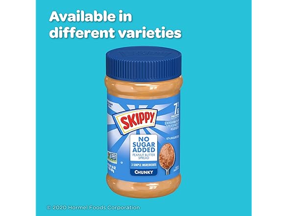 SKIPPY No Sugar Added PB, 16oz