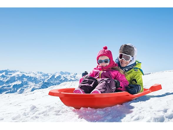 Superio Toboggan Snow Sled for Kids and Adults, 46" Red), 6 Pack