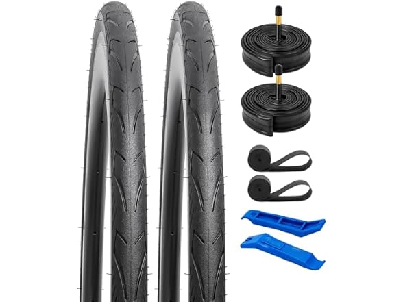 YUNSCM 700x35C Bike Tires & Tubes, 2-Pack