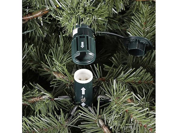 7.5 ft Pre-Lit Vermont Spruce Quick Set Artificial Christmas Tree