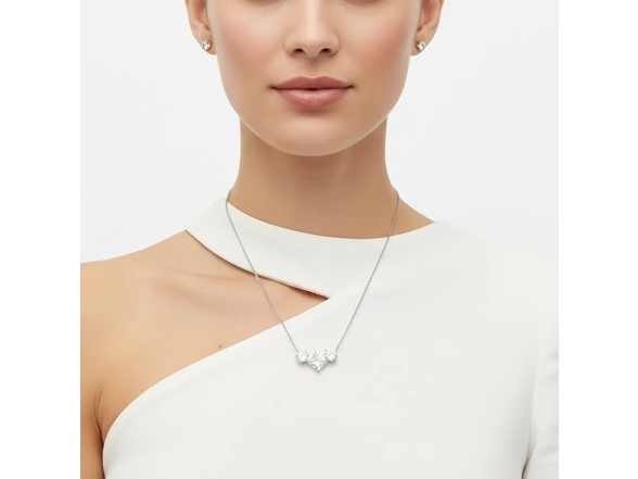 Moissanite Diamond Trio Necklace
