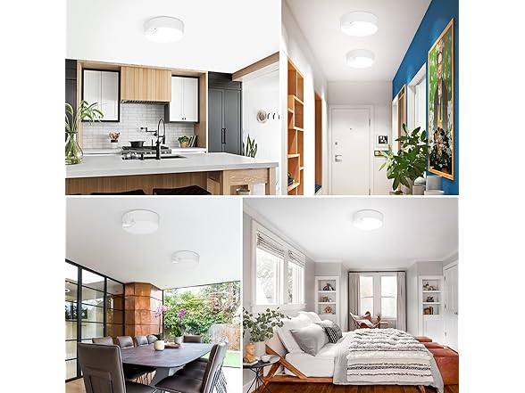 2Pk Motion Sensor LED Ceiling Lights Battery Operated