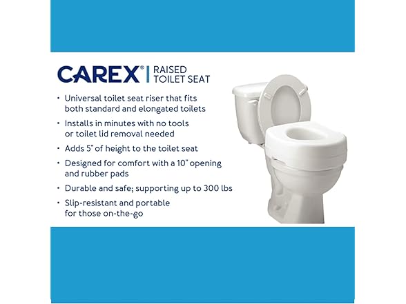 Carex Toilet Seat Riser, 5.5 Inch