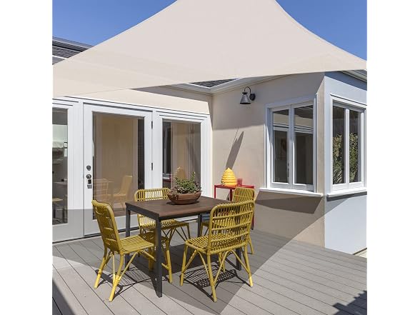 AsterOutdoor Sun Shade Sail Triangle 12' x 12' x 17'