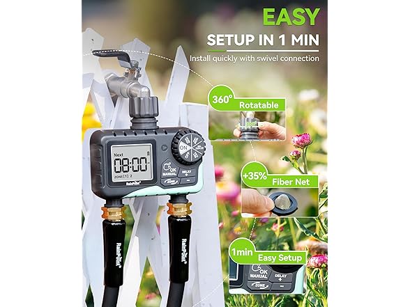 RAINPOINT 2 zone sprinkler timer