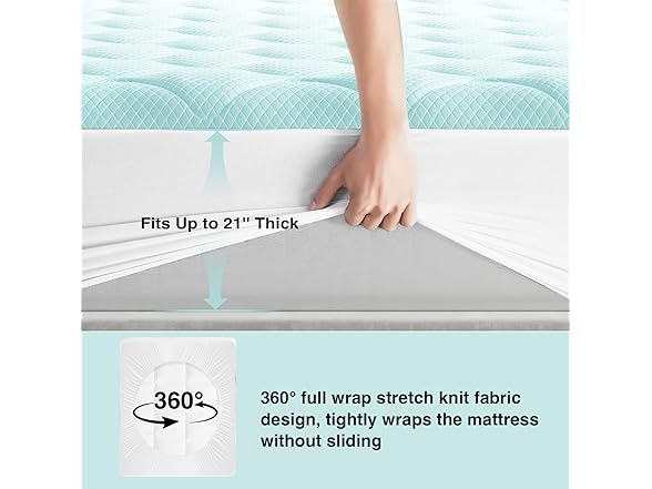 Novilla Cooling King Mattress Topper