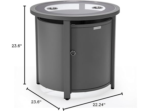 LeisureMod WH24 Walbrooke Round Tank Holder Table