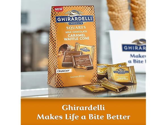 Ghirardelli Milk Choc Caramel Waffle 5oz