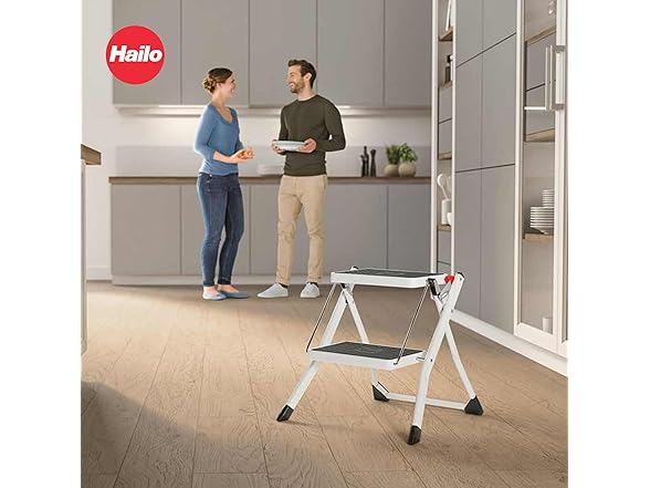 Hailo MK60 Mini (White) Steel Step Stool