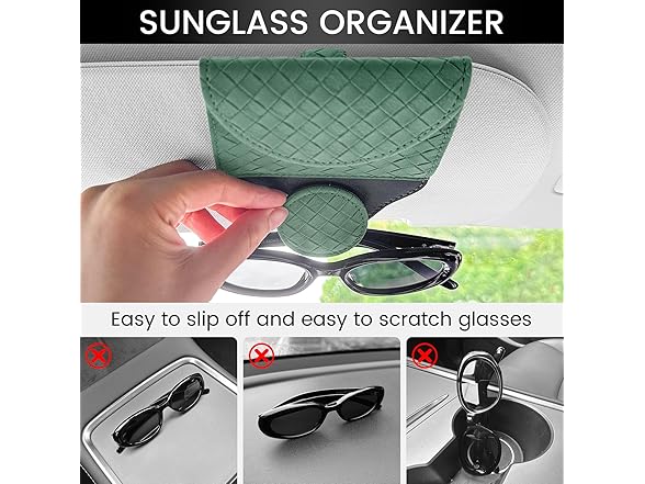 Alllake Sunglass Holder for Car, Gray