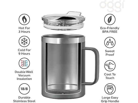 OGGI ThermoMug Stainless Steel Insulated Mug Tropical