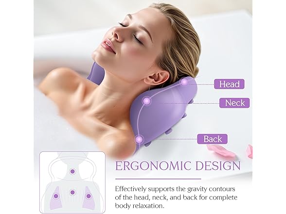 kixcvdm Silicone Bath Pillow
