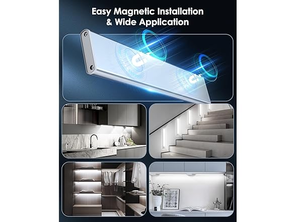 VerRon 5 Pack Under Cabinet Lighting 6500K