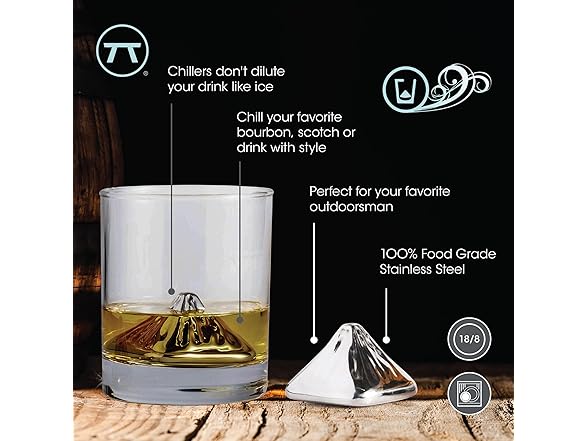 Outset Stainless Steel Whiskey Stone Set