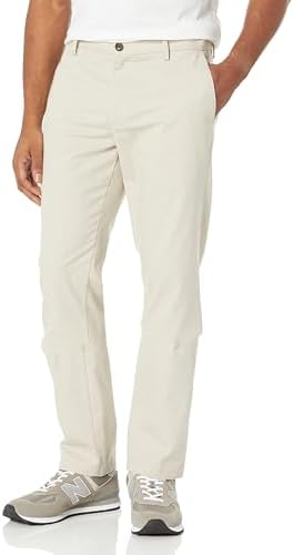 Amazon Essentials Men's Slim-Fit Wrinkle-Resistant Flat-Front Chino Pant, Stone, 28W x 28L