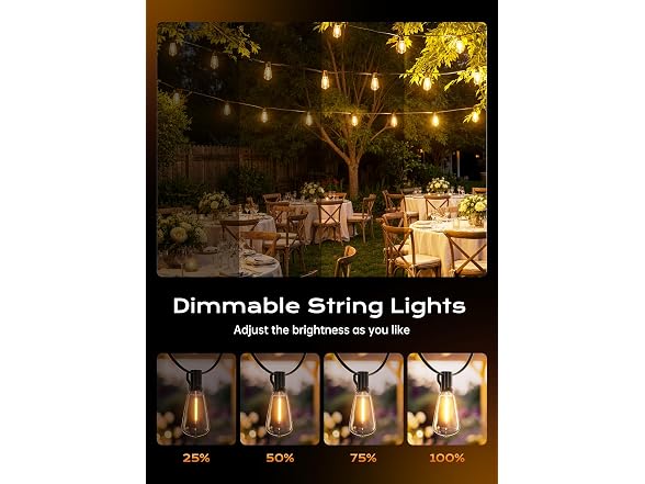 Minetom 152FT Outdoor String Lights with Remote