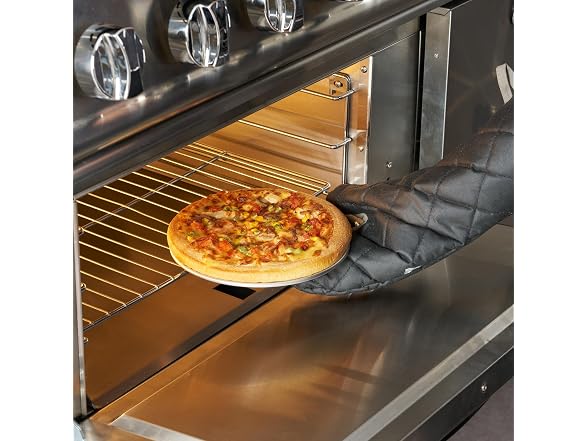 Restaurantware Aluminum Wide Rim Pizza Pan, 12 Pack