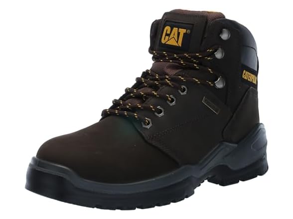 CAT Men's Striver Waterproof Steel Toe Industrial Boot, Brown 1, 7.5 Wide
