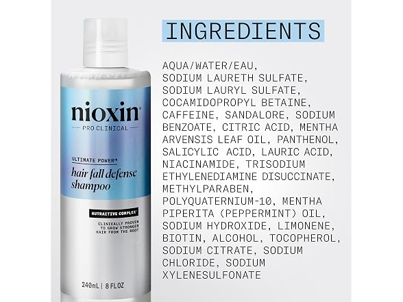 (2 Pack) Nioxin Ultimate Power Hair Fall Defense Shampoo, 8.1 oz