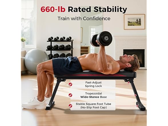 FLYBIRD Foldable Flat Weight Bench