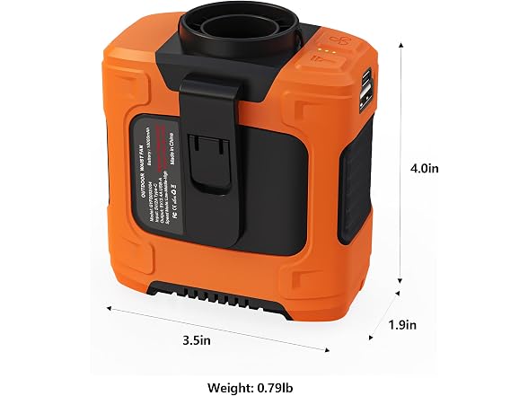 CHARMP 10000mAh Waist Fan 16000RPM