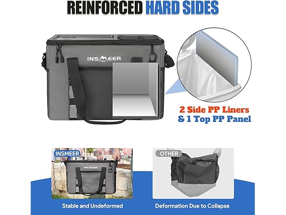 INSMEER Soft Cooler Bag W/ Hard Shell