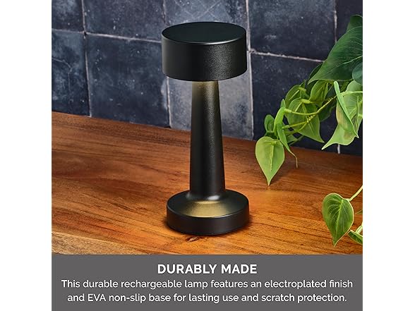 Elements 8.4" Black LED Desk Lamp