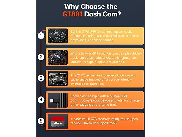 4K Dash Cam | Front and Rear