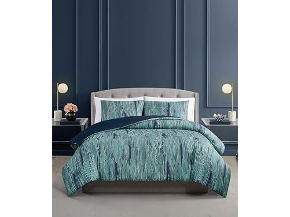 Vince Camuto Linework Stripe 100% Cotton 3 Piece Duvet Set